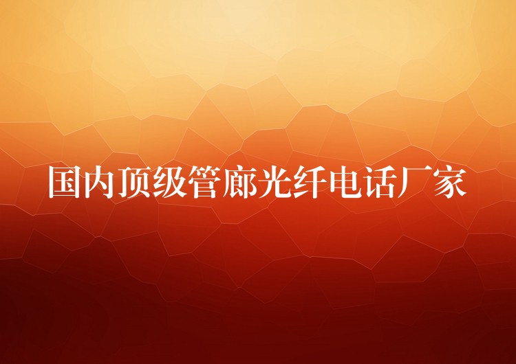 國內頂級管廊光纖電話廠家 國內頂級管廊光纖電話廠家