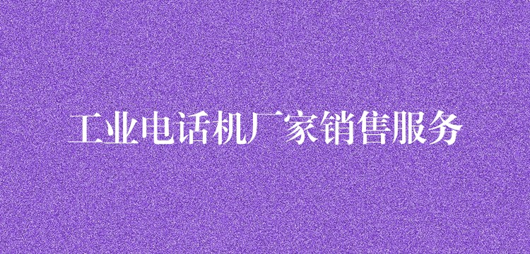  工業(yè)電話機(jī)廠家銷售服務(wù)